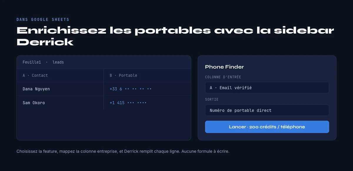 trouver un numero de telephone portable pour toute une liste