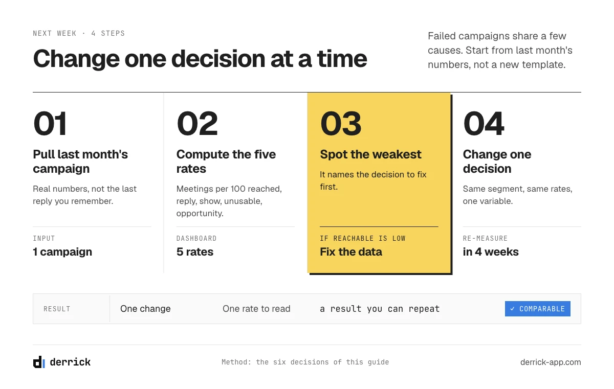 How to prospect effectively: change one decision at a time